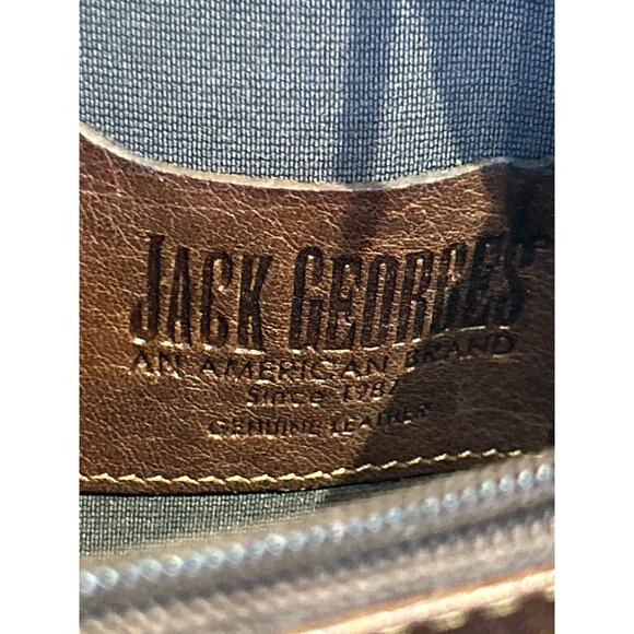 Jack Georges Brown Leather Voyager Backpack - Picture 4 of 9